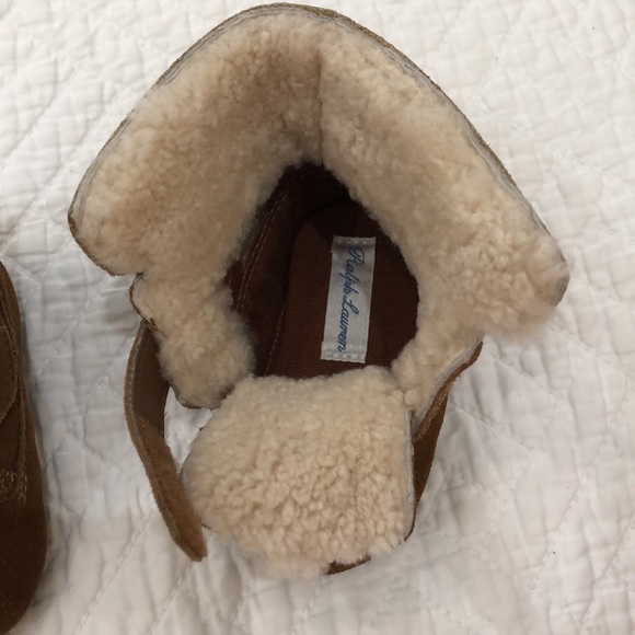 Ralph Lauren Suede Baby Booties, Size 2 - Picture 4 of 4